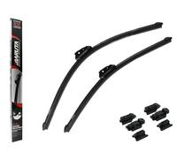 MARUTA Lotus Perl-Effekt Scheibenwischer SET 600 mm / 525 mm (600mm/530mm) - universal - vorne, Aero-dynamik optimierte Wischerblätter aus exklusiver Silikon / Gummimischung (made in Japan)