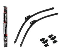 MARUTA Lotus Perl-Effekt Scheibenwischer SET 600 mm / 550 mm - universal - vorne, Aero-dynamik optimierte Wischerblätter aus exklusiver Silikon / Gummimischung (made in Japan)