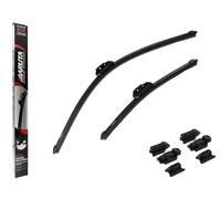 MARUTA Lotus Perl-Effekt Scheibenwischer SET 650 mm / 375 mm (650mm/380mm) - universal - vorne, Aero-dynamik optimierte Wischerblätter aus exklusiver Silikon / Gummimischung (made in Japan)