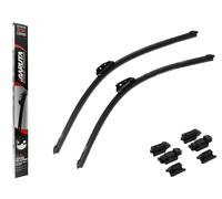 MARUTA Lotus Perl-Effekt Scheibenwischer SET 650 mm / 550 mm - universal - vorne, Aero-dynamik optimierte Wischerblätter aus exklusiver Silikon / Gummimischung (made in Japan)