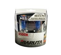 MARUTA SUPER WHITE H15 55/15W Lámpara Halógena 5500K Efecto Xenón luz de carretera & luz diurna ECE