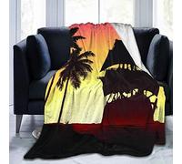Marutuki Manta de Cama,Barco Pirata de la Niebla del Grunge de la Aventura de la Marina de Guerra en el bergantín de Niebla Alta del mar de la Vela,Sofá Cama de Microfibra,50" x 60"