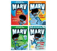 Marv Collection 4 Books Set (Marv and the Dino Attack, Marv and the Mega Robot, Marv and the Pool of Peril & Marv and the Blizzard Zone)