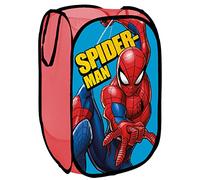 ARDITEX Cesta Plegable Infantil Spiderman, Organizador Rectangular con Asas para Almacenaje de Ropa y Guardar Juguetes, Flexible, Ligero y Resistente 36 x 36 x 58 cm