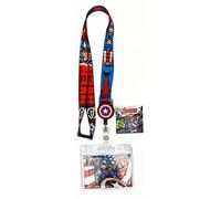 Monogram Marvel Avengers Captain America Acollador with Retractable Card Holder