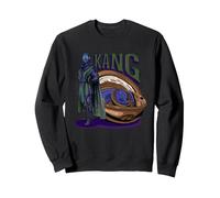 Marvel Ant-Man and The Wasp: Quantumania Kang with Time Ship Sudadera, Unisex para Adultos, Negro, L