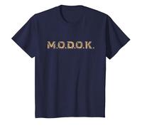 Marvel Ant-Man and The Wasp: Quantumania MODOK Name Logo Camiseta, Niños, Azul Marino, 10 años