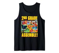 Marvel Avengers 2nd Grade Assemble! First Day Back to School Camiseta sin Mangas