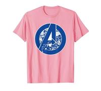 Marvel Avengers Assemble A-Logo Team Blue Camiseta, Hombre, Rosado, 3XL
