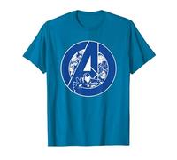 Marvel Avengers Assemble A-Logo Team Blue Camiseta, Hombre, Zafiro, 3XL