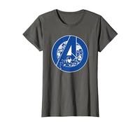 Marvel Avengers Assemble A-Logo Team Blue Camiseta, Mujer, Asfalto, S