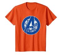Marvel Avengers Assemble A-Logo Team Blue Camiseta, Niños, Naranja, 2 años