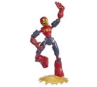 Marvel Avengers Bend and Flex Missions - Figura de Iron Man Fire Mission de 15 cm - para niños a Partir de 4 años