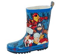 Marvel Avengers - Botas de agua de goma 2D para niños, diseño de superhéroes, Blue, 32 EU