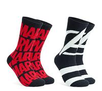 Marvel Avengers Calcetines Antideslizantes Hombre, Pack de 2 Calcetines de Andar por Casa, Regalos Frikis para Hombres