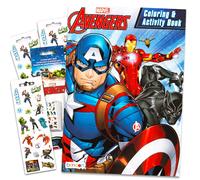 Marvel Avengers Capitαn Amιrica Libro para colorear y actividades con pegatinas con Spider-man Thor Iron Man El increνble Hulk y mαs