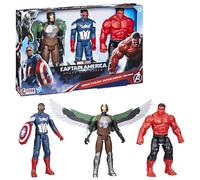 Marvel Avengers Captain America: Brave New World, Titan Hero Series, juego de figuras de acción, 5+