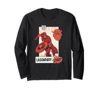 Marvel Avengers Captain America Legendary Dad Father's Day Manga Larga