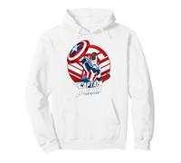 Marvel Avengers Captain America Sam Wilson Pop Art Portrait Sudadera con Capucha