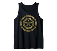 Marvel Avengers Captain America's Shield Camouflage Logo Camiseta sin Mangas