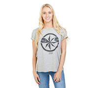 Marvel Avengers Captain Camiseta, Gris (Grey Marl SPO), 44 (Talla del Fabricante: X-Large) para Mujer