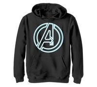 Marvel Avengers Classic - Avengers Glow Icon Hoodie, Sudadera con Capucha Niños, Negro, 5/6