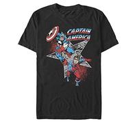 Marvel Avengers Classic Bucky Team Organic Short Sleeve T-Shirt Camiseta, Negro, M Unisex Adulto