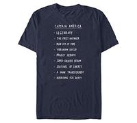 Marvel Avengers Classic-Camiseta (Manga Corta), Azul (Navy Blue), M Unisex Adulto