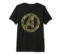 Marvel Avengers Classic Camouflage Team Large Chest Logo Camiseta Premium