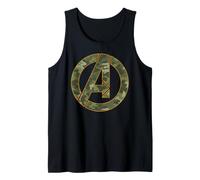 Marvel Avengers Classic Camouflage Team Large Chest Logo Camiseta sin Mangas