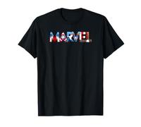 Marvel Avengers Classic Captain America Comic Logo Fill T-Shirt