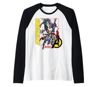 Marvel Avengers Doomsday Avengers Thor Black Panther and Cap Camiseta Manga Raglan