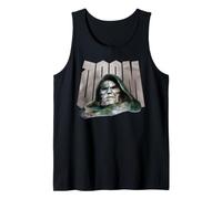 Marvel Avengers Doomsday Doom Bold Text Mask and Cowl Bust Camiseta sin Mangas