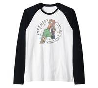 Marvel Avengers Earth's Mightiest Heros Forms Team Logo Camiseta Manga Raglan