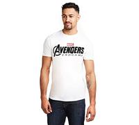 Marvel Avengers Endgame Logo Camiseta, Blanco (White White), Medium (Talla del Fabricante: Medium) para Hombre