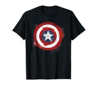Marvel Avengers Endgame Spray Paint Captain America Logo Camiseta