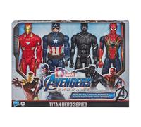 Marvel Avengers Endgame Titan Hero Series 12 """" Figuras de accin Capitn Amrica Spider Black Panther y Iron Man (4 figuras de accin)