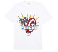 Marvel Avengers Endgame Worthy Thor's Hammer & Cap's Shield Comfort Colors Adult Heavyweight T-Shirt