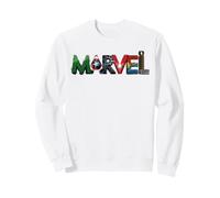 Marvel Avengers Ensemble Symbols Forming Classic Marval Logo Sudadera