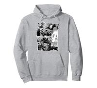 Marvel Avengers Group Splatter Poses Sudadera con Capucha, Unisex para Adultos, Gris Jaspeado, XL