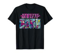 Marvel Avengers Hawkeye Classic Retro Comics Costume Panels Camiseta