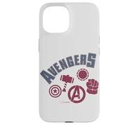Marvel Avengers Icons Iron Man Capitán América Hulk y Thor Carcasa para iPhone 15