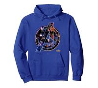 Marvel Avengers Infinity War Neon Team Sudadera con Capucha, Unisex para Adultos, Azul Real, S