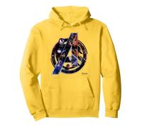 Marvel Avengers Infinity War Neon Team Sudadera con Capucha, Unisex para Adultos, Limón, M