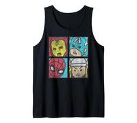 Marvel Avengers Iron Man Spider-Man Thor Captain America Camiseta sin Mangas