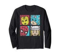 Marvel Avengers Iron Man Spider-Man Thor Captain America Manga Larga