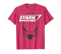 Marvel Avengers Iron Man Stark Industries Graphic Camiseta, Hombre, Rojo Jaspeado, M