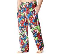 Marvel Avengers Largo Pantalón Pijama para Hombre y Adolescente con 2 Bolsillos (Multi Avengers, L)
