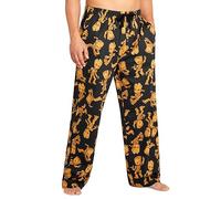 Marvel Avengers Largo Pantalón Pijama para Hombre y Adolescente con 2 Bolsillos (Negro/Marrón Groot, S)