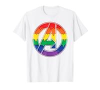 Marvel Avengers Logo Symbol Dripping with Rainbow Colors Camiseta